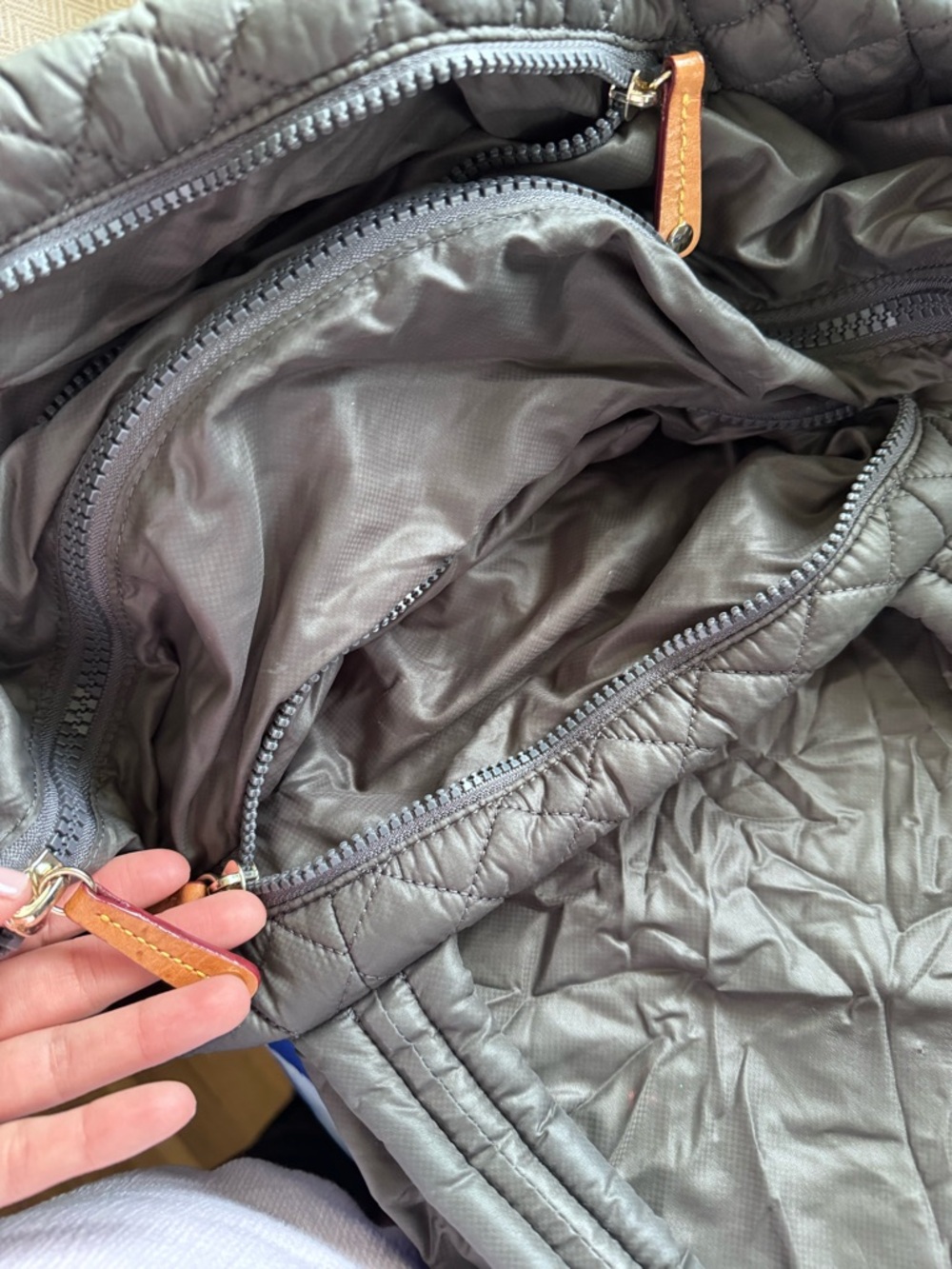 MZ Wallace Metro Large Tote in Gray - Picture 11 of 15